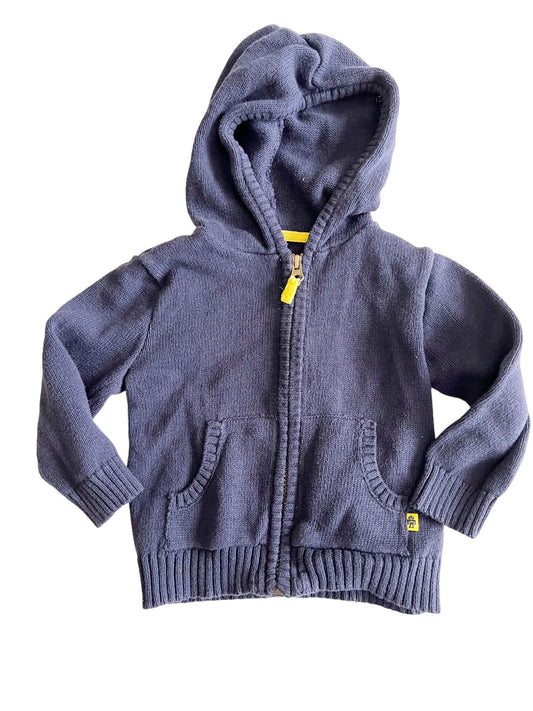 #63 Carter's 18month Navy Blue Knit Hoodie