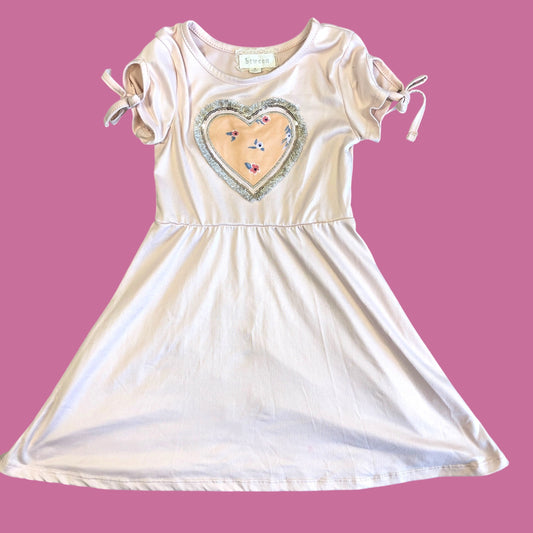 #1 pink heart dress 4T REDUCED