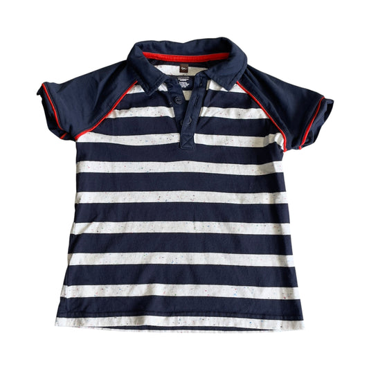 #1 Boys 6 Tea Collection Confetti Strip Polo REDUCED