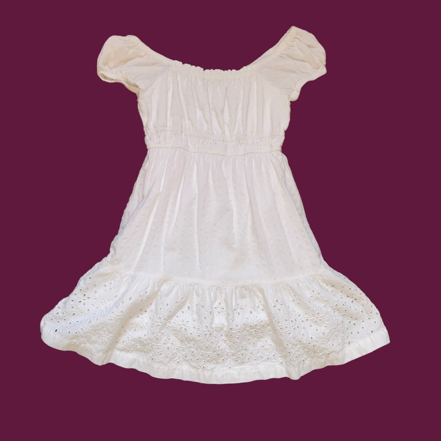 #1 Eyelet Lace Babydoll Dress Size 8