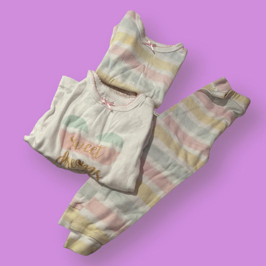 Toddler Girl - 24 Months - 3 Piece Pajama Set
