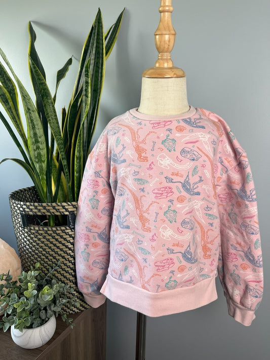 Seller#213 Girls Size 5 Tucker & Tate Pink Dino Sweater