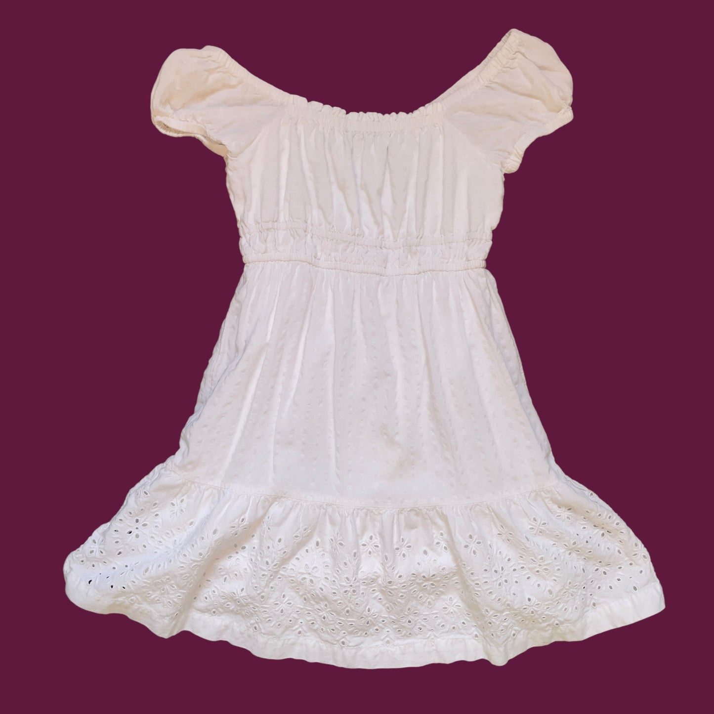 #1 Eyelet Lace Babydoll Dress Size 8