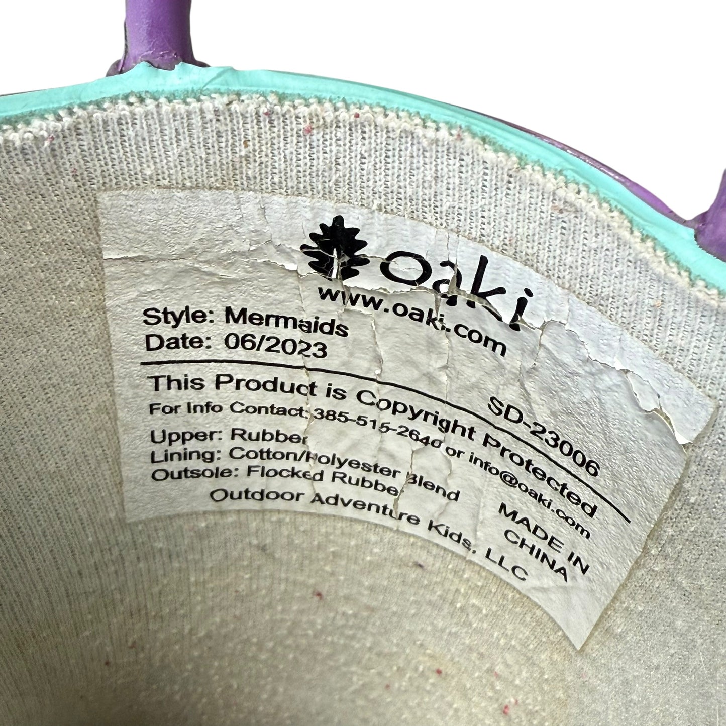 #1 Oaki Mermaid Rainbows Toddler 7 REDUCED