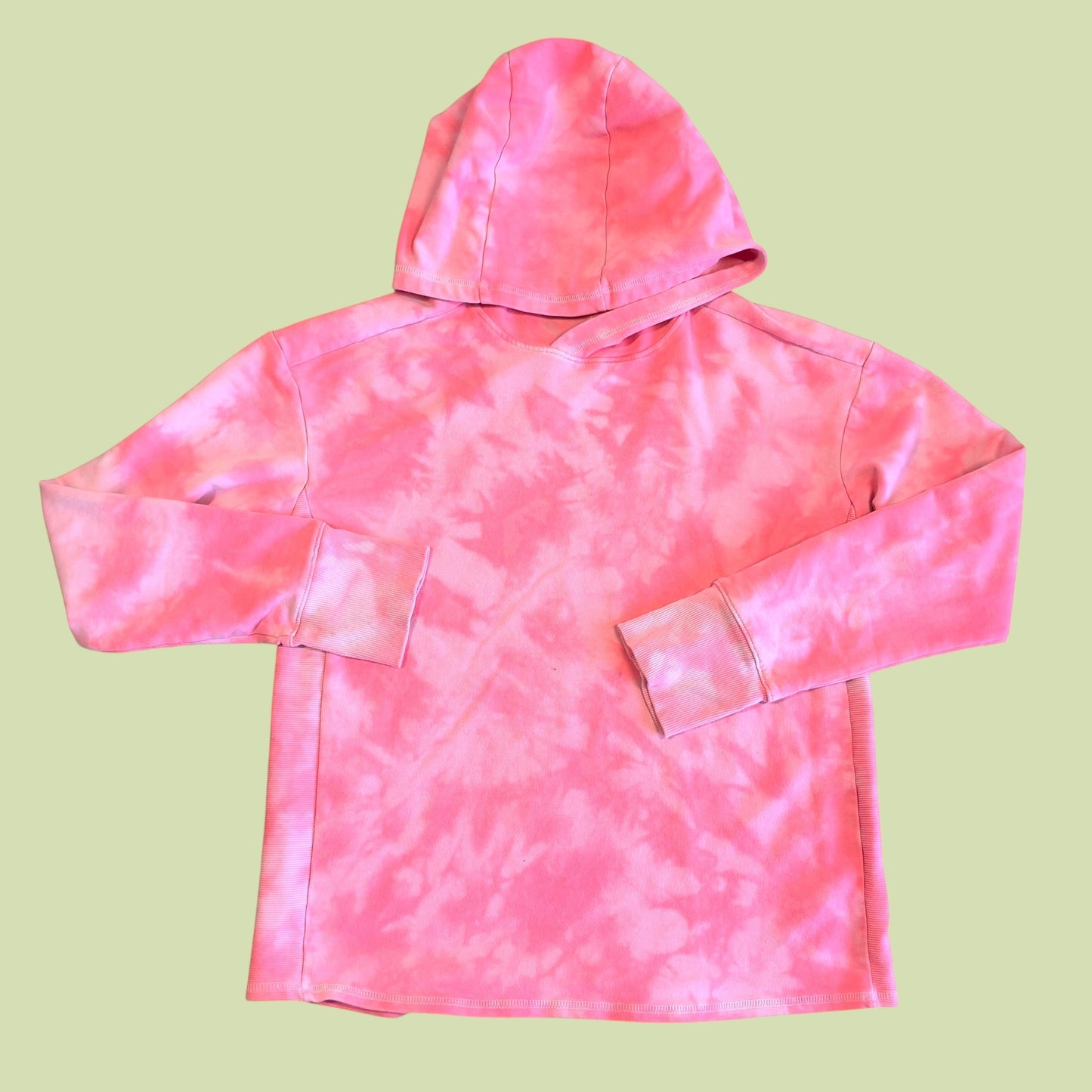 #1 Pink tie dye hoodie large 10-12 REDUCED