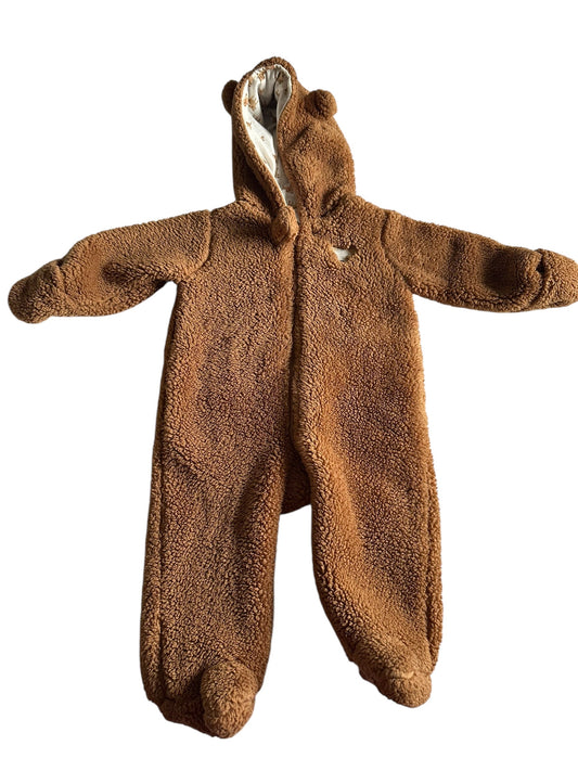 #93 Carter's Dog Sherpa Hooded Jumpsuit Gender Neutral 6M