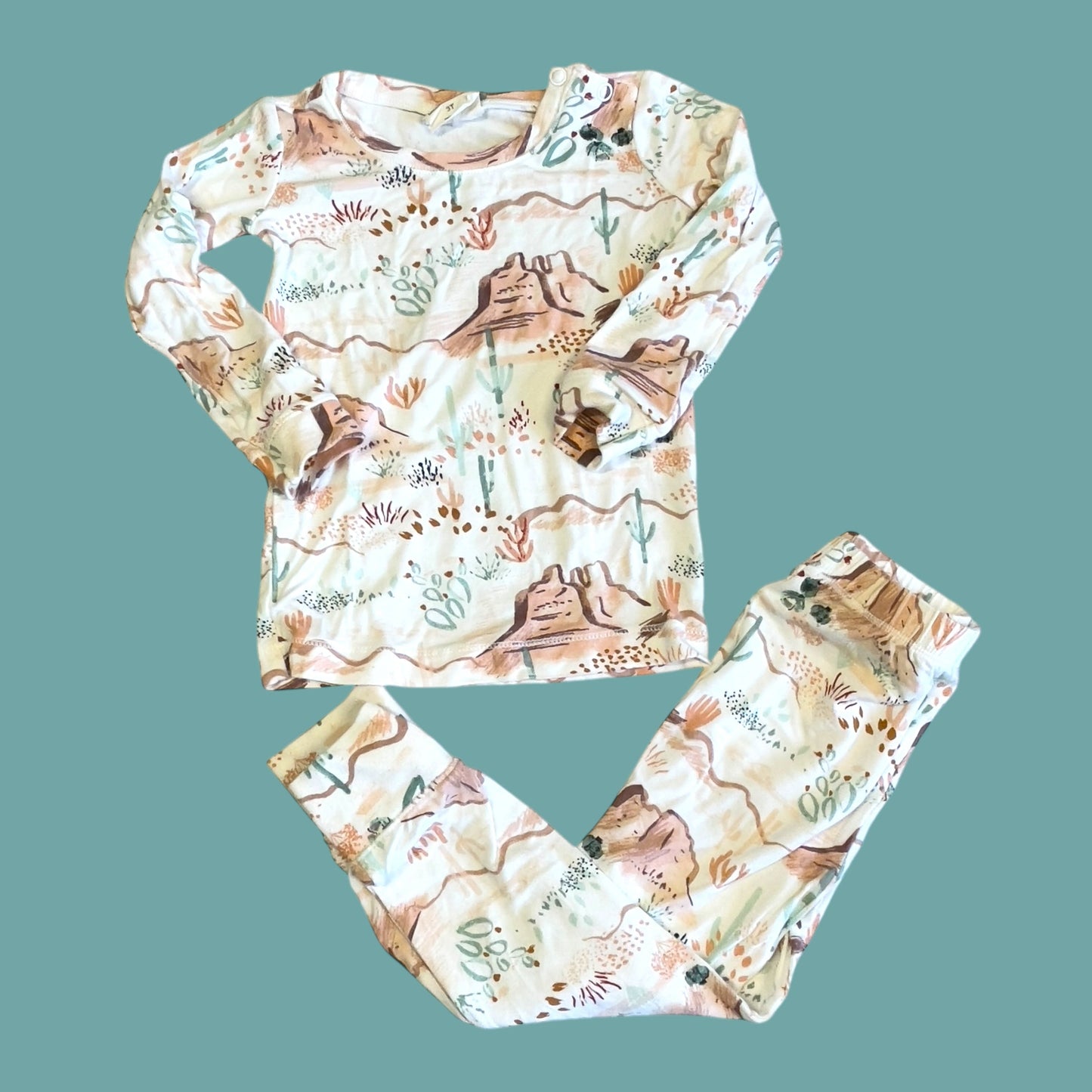 #1 Desert bamboo pajamas 3T REDUCED