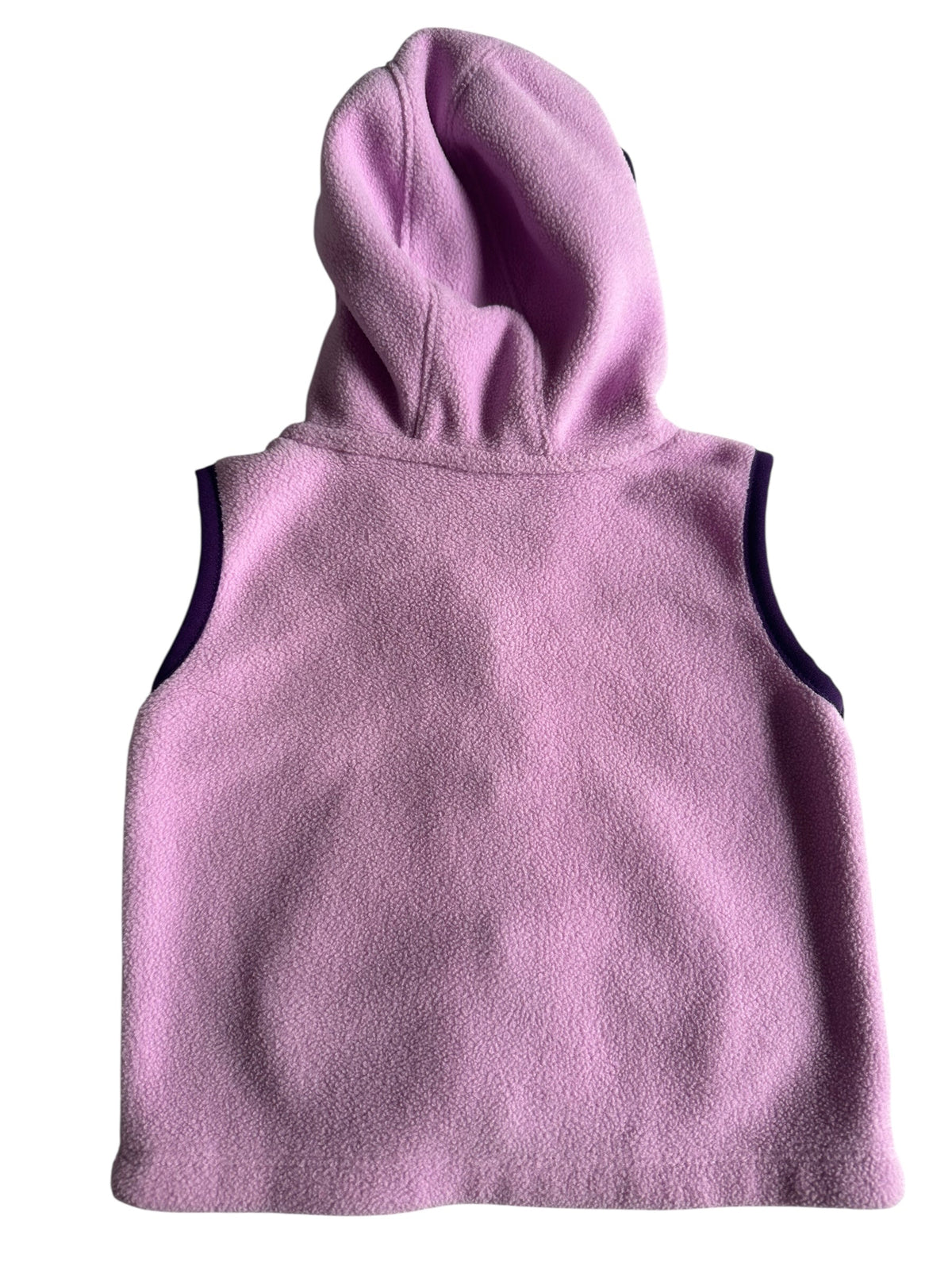 #146 Carhartt Purple Hooded Fleece Vest & Dalmation Shirt Girls 9M