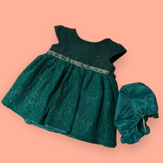 Baby Girl - 18 Months - Green Sparkly Dress