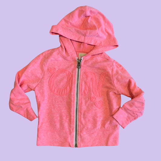 #1 Pink hooded zip up 12-18 mo REDUCED