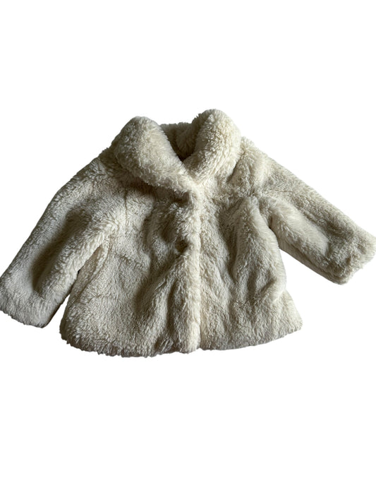 #93 Old Navy Faux Fur Jacket Girls 12-18M