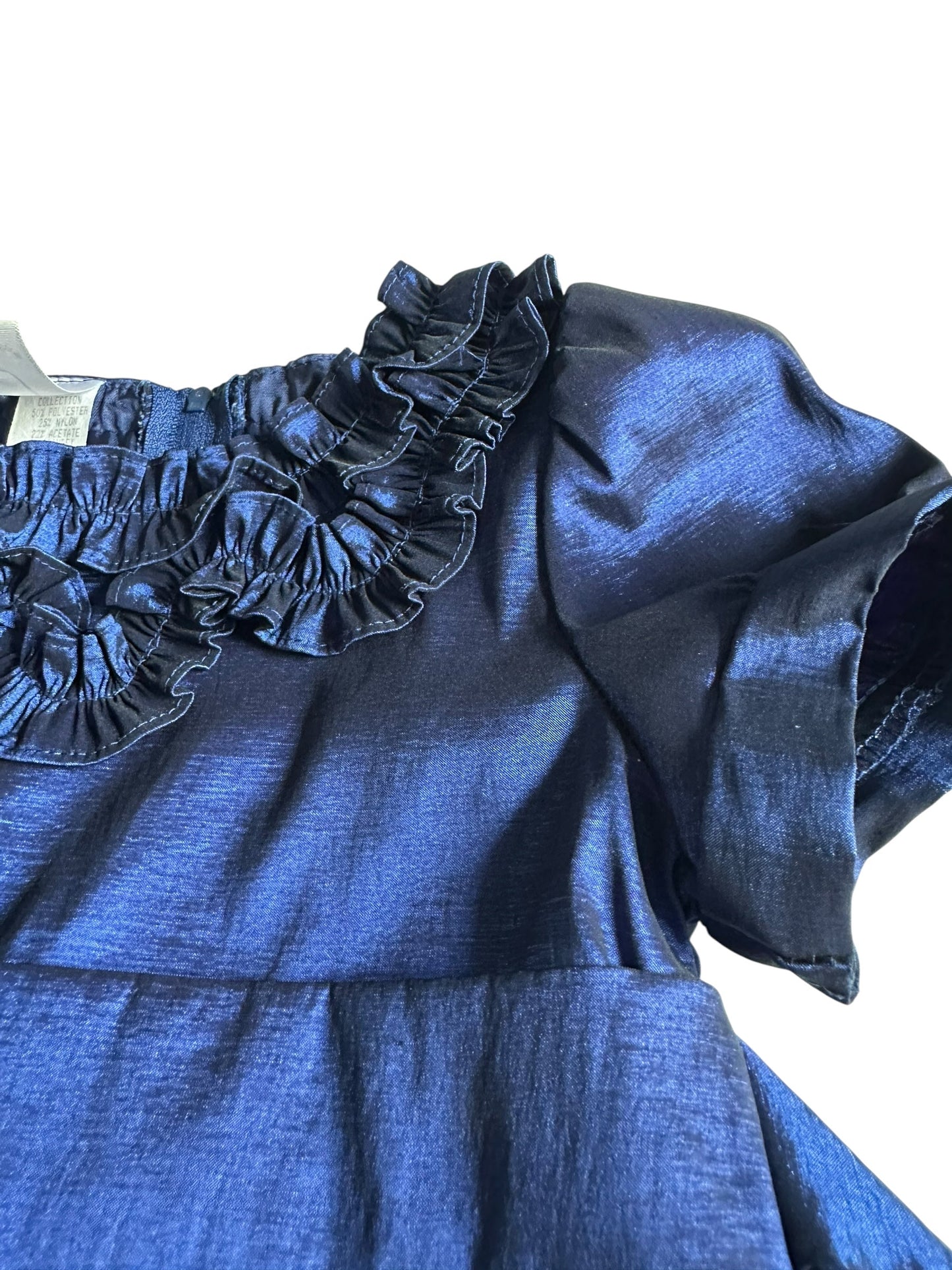 #93 Julia Lee Shiny Blue Party Dress Girls 4T