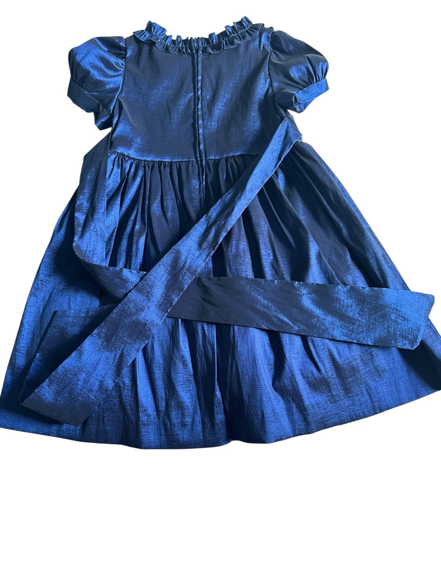 #93 Julia Lee Shiny Blue Party Dress Girls 4T
