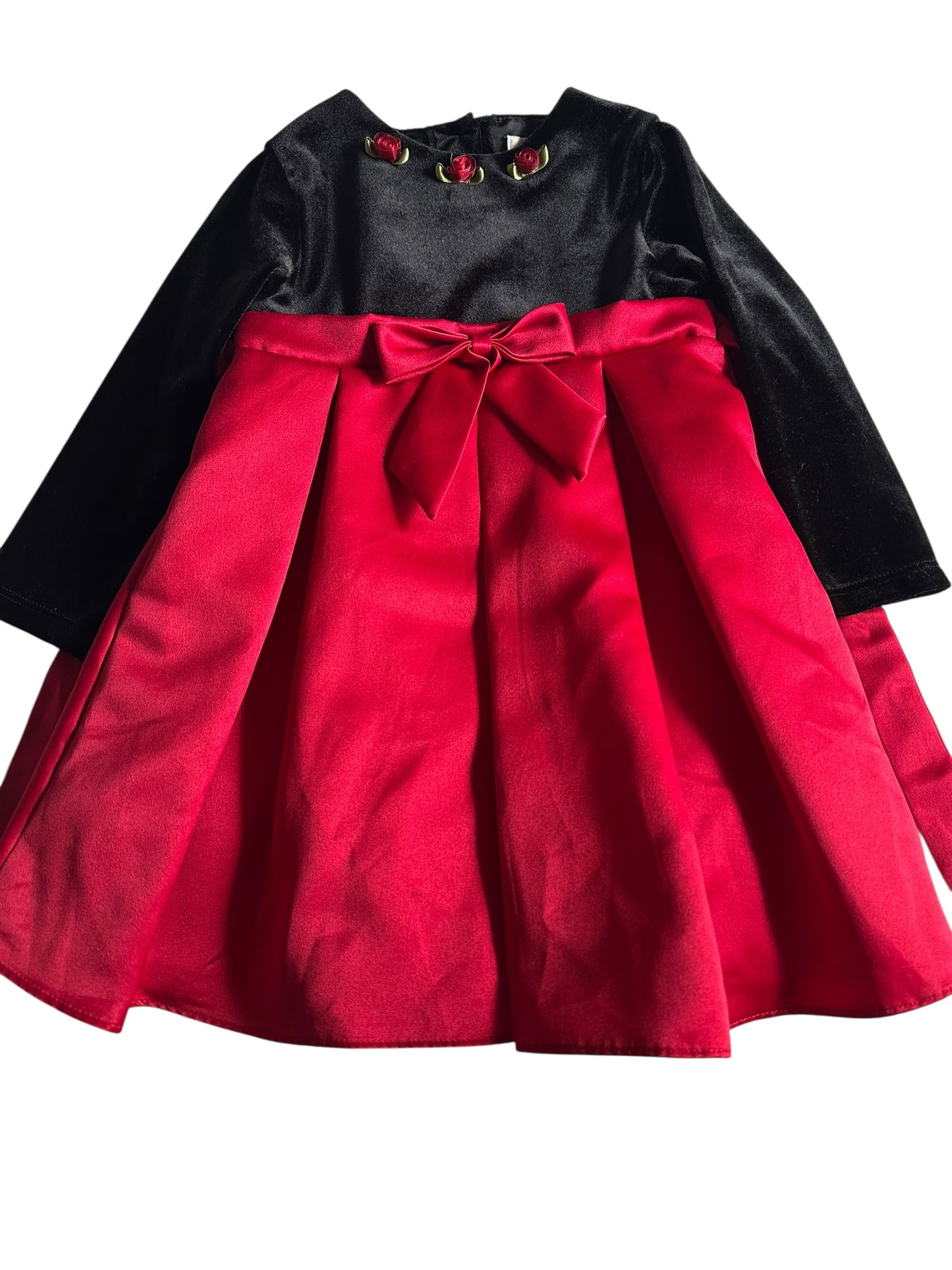 #93 GEORGE Black & Red Rose Dress Girls 24M