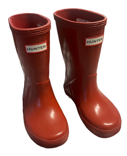 Girls red Hunter rain boots size 8B/9G