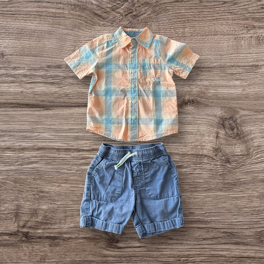 #169 Boy’s 2T Plaid Outfit