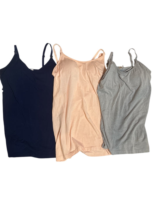Seller #154  REDUCED Three Pack of UC Maternity Nursing/Pumping Tank Tops with Built in Padded Bra Size S