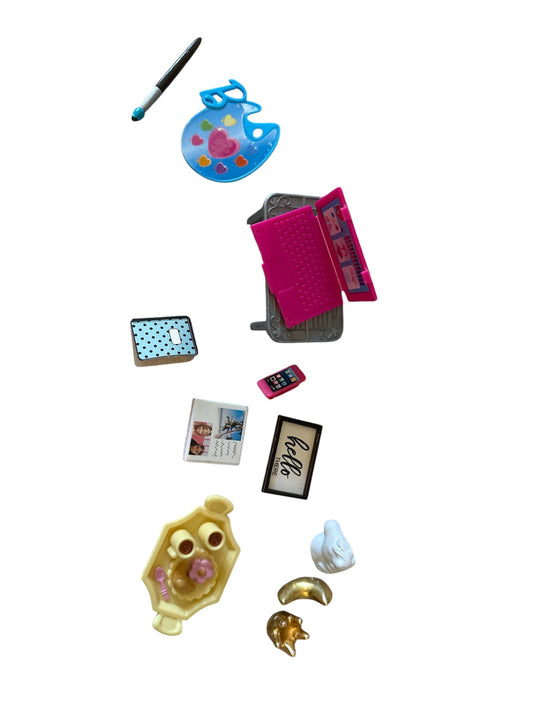 208 Barbie work from home accessories