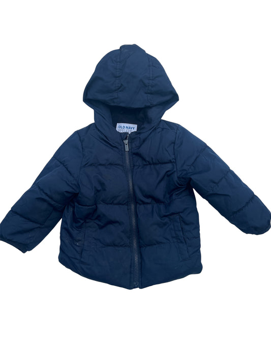 104- Old Navy 2T navy puffer jacket - name on inside tag