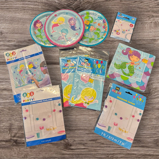 #169 Mermaid Birthday Decorations- NEW *REDUCED PRICE