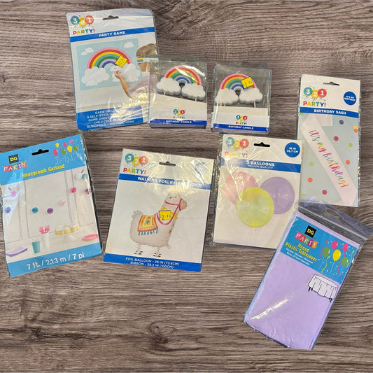 #169 Rainbow Birthday Decorations- NEW *REDUCED PRICE