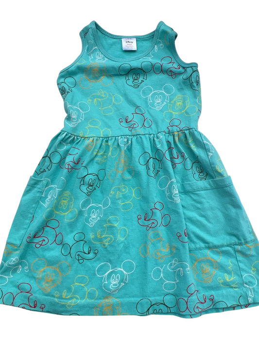 104 - Hanna Andersson sz 5 Mickey dress with pockets * note the pin hole in second picture, it’s on the back