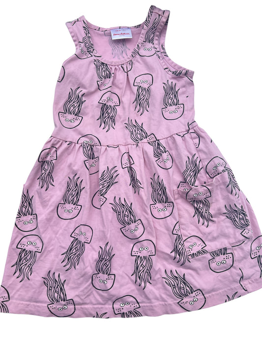 104 - Hanna Andersson sz 5 Jellyfish dress with pockets