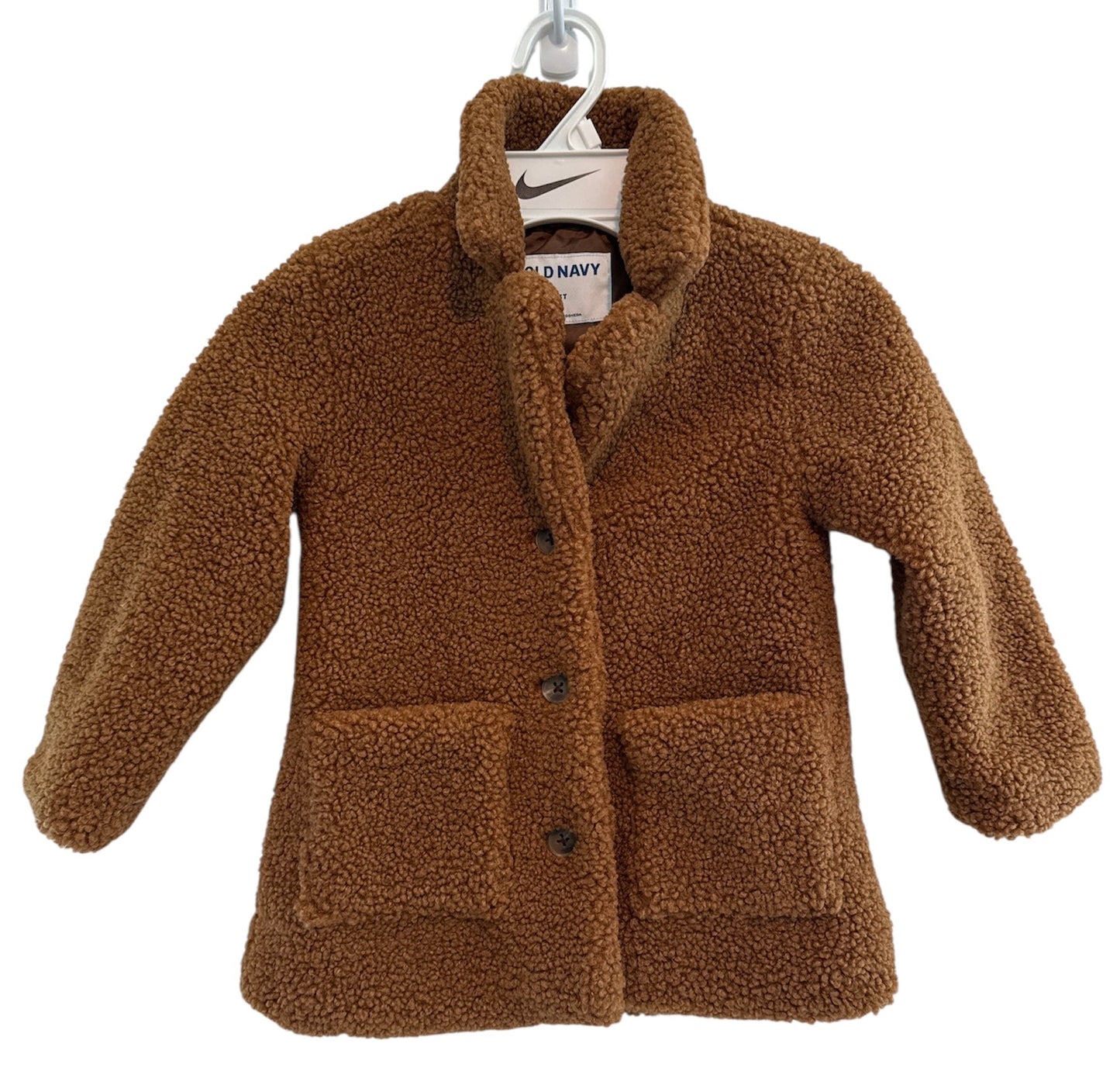 #146 - REDUCED Girls 3T Sherpa Button Down Coat | EUC