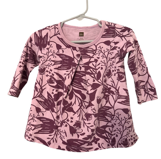 #146 - REDUCED Tea Brand 6-9m Purple Long Sleeve Dress