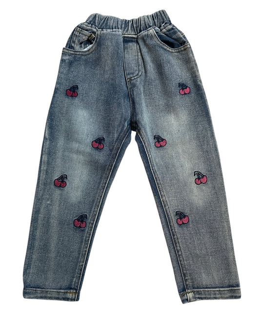 #146 -  REDUCED Girls 90 cm (3T) Cherry Vintage Style Jeans
