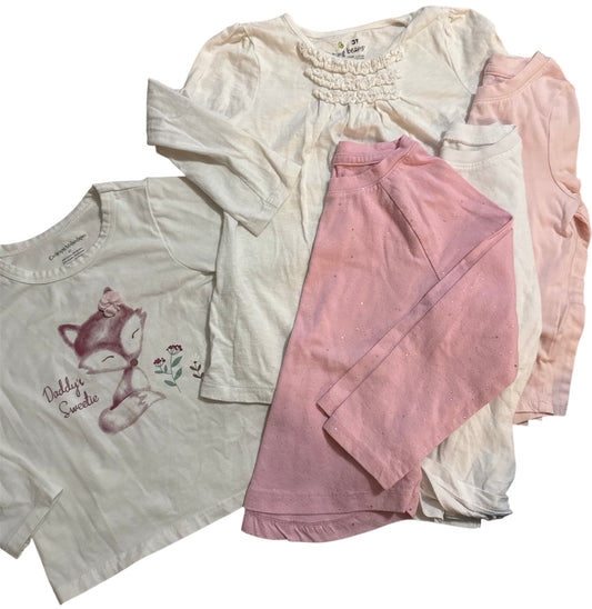 #146 - REDUCED Girls 3T Bundle of 5 Shirts (Pinks/Whites)