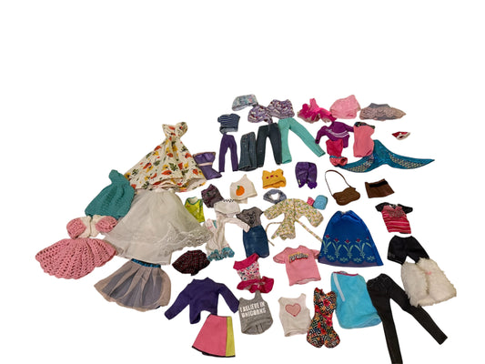 208 Barbie clothes and shoes bundle