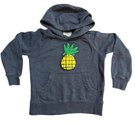#146 - REDUCED Hanna Andersson 5/110 Navy Blue Pineapple Hoodie Sweatshirt