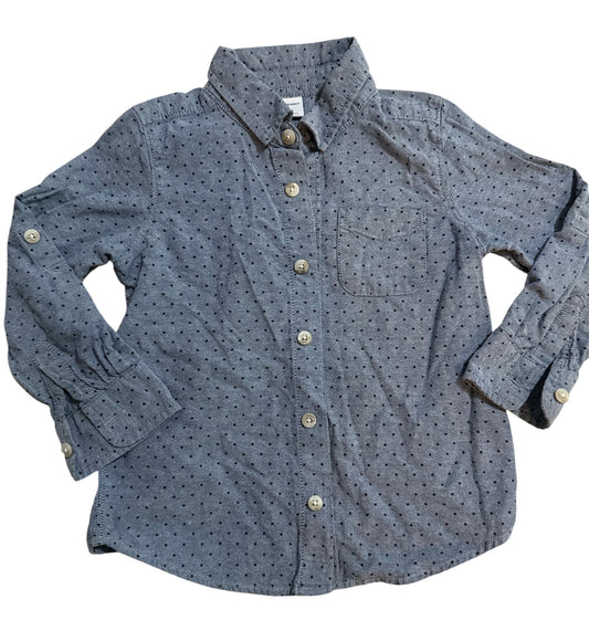 #146 - REDUCED Boys 4T Blue Long Sleeve Button-Up Shirt