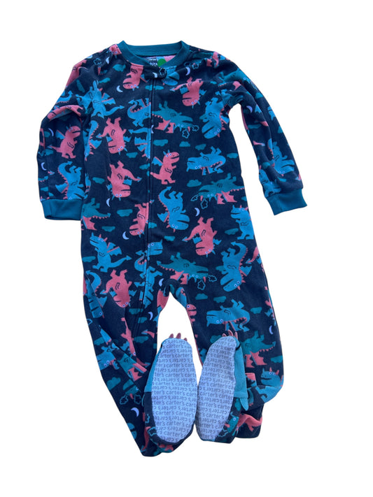 104 - Carters 4T fleecies Dragon