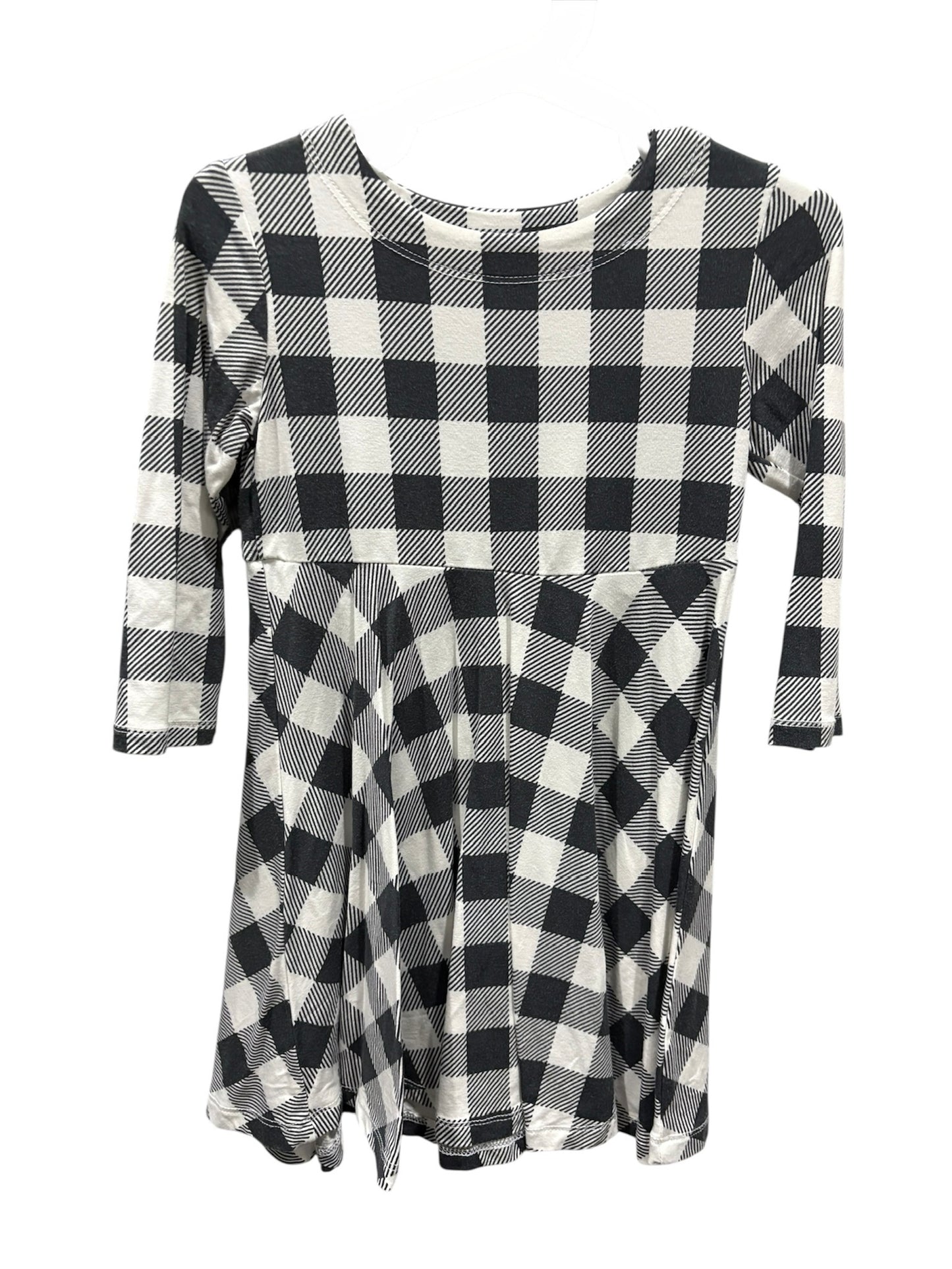 Seller #105 - 2T Girls Sweet Bamboo Buffalo Plaid Twirl Dress GUC
