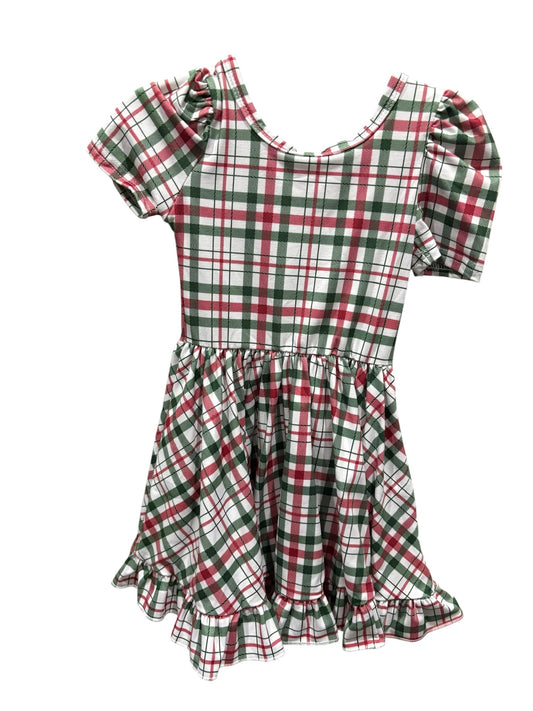 Seller #105 - 3T Girls Girlhood/Little Stocking Co Christmas Plaid Dress VGUC