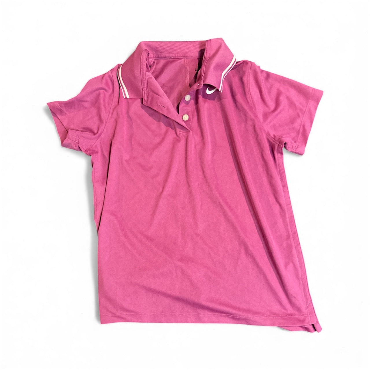 #28 REDUCED Womens Nike Dri Fit Pink Polo Size L