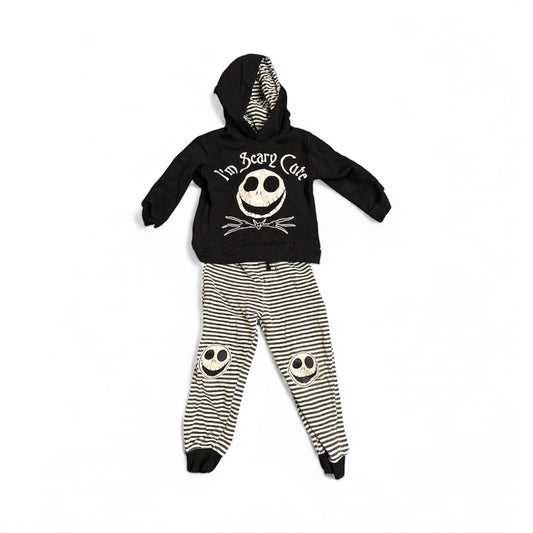 #28 REDUCED Nightmare Before Christmas Jack Skellington Hooded Sweatshirt and Sweatpants Set Size 3T