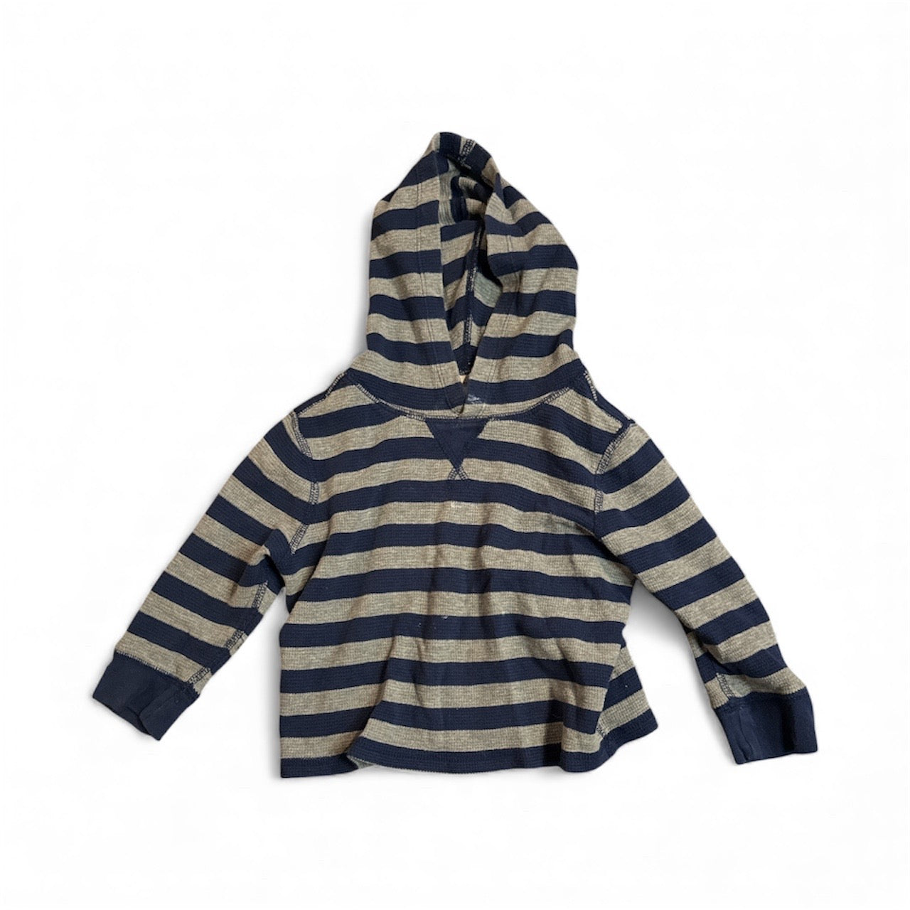 #28 REDUCED Hanna Andersson Boys Long Sleeve Striped Hooded Shirt Size 3