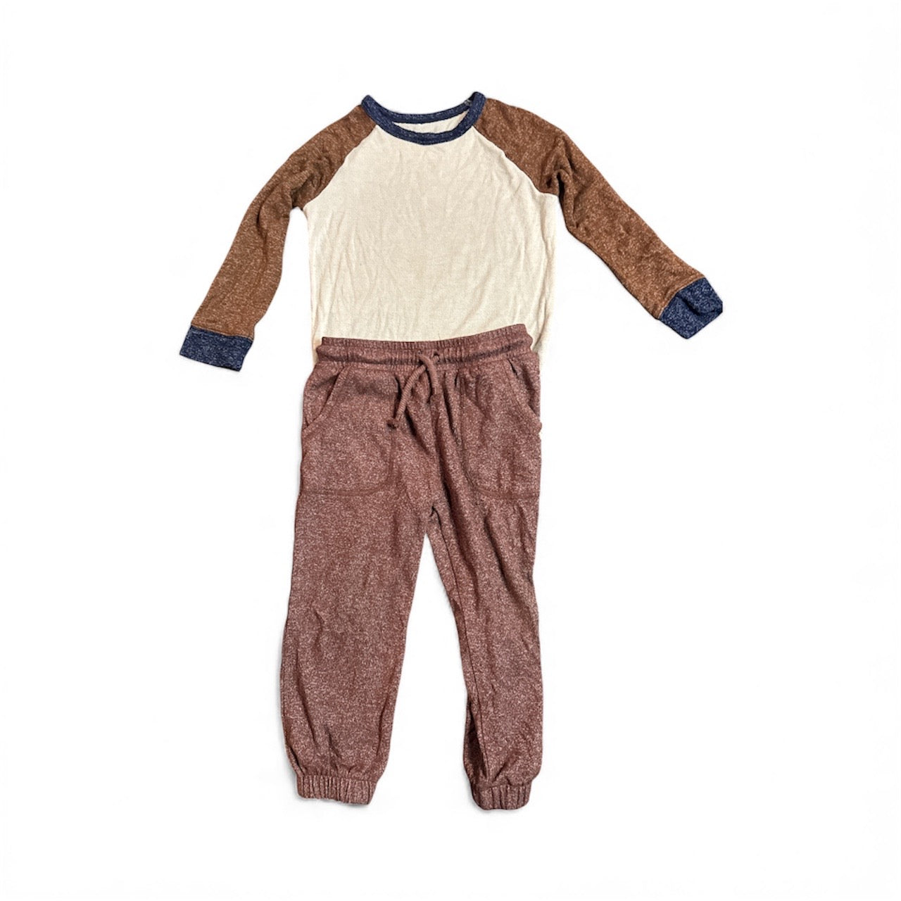 #28 REDUCED Children's Place/ Easy Peasy Boys Shirt and Joggers Outfit Size 4