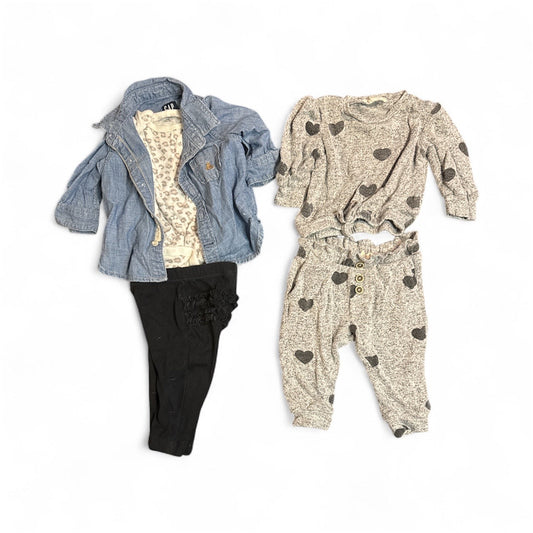 #28 REDUCED Girls Baby Gap / Jessica Simpson / Gerber / Carters 5-piece Bundle Size 3-6M