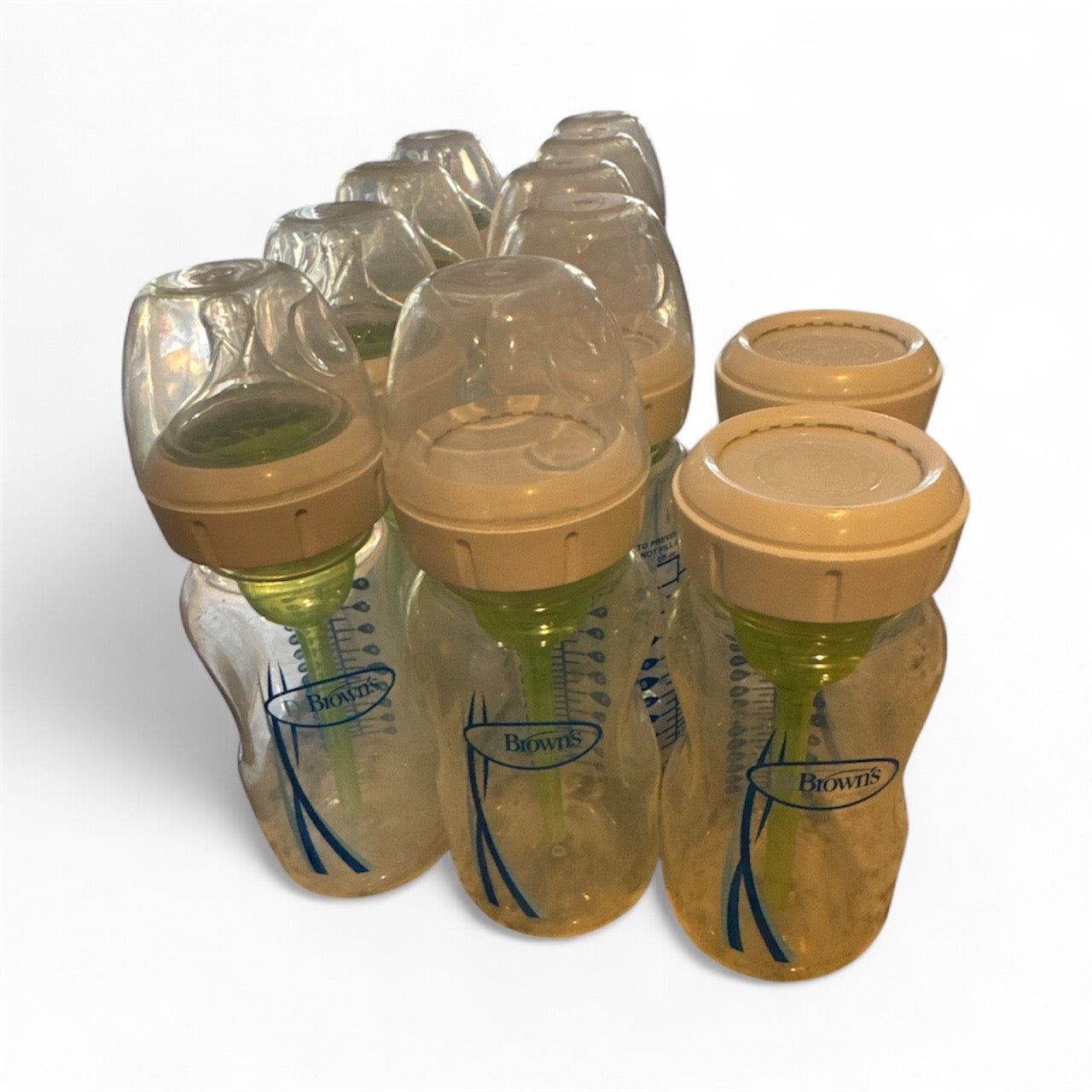 #28 REDUCED Set of 11 Dr. Brown's Natural Flow Anti-Colic Options+ Wide-Neck Plastic Bottles