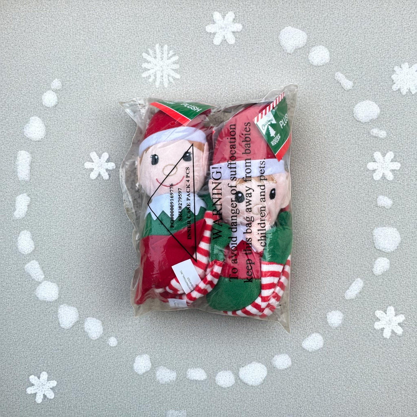 #77 NEW in Bag Set of 4 Plush Elves, Set #2