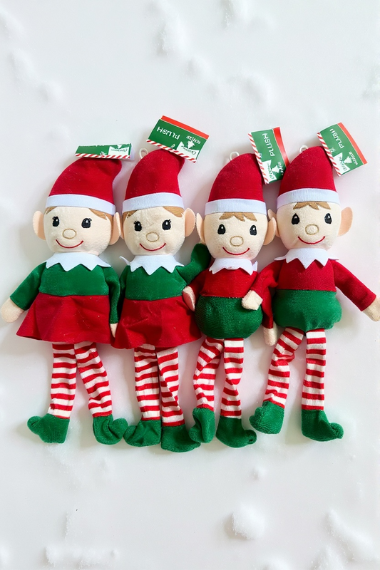 #77 NEW in Bag Set of 4 Plush Elves, Set #1
