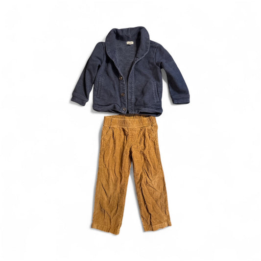 #28 REDUCED Gymboree/Carters Sweater Blazer and Courduroy Pants Outfit Size 3