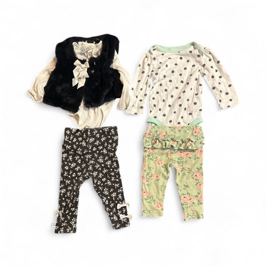 #28 REDUCED Baby Girls Nicole Miller / Baby Essentials /  Outfit Bundle Size 3-6M