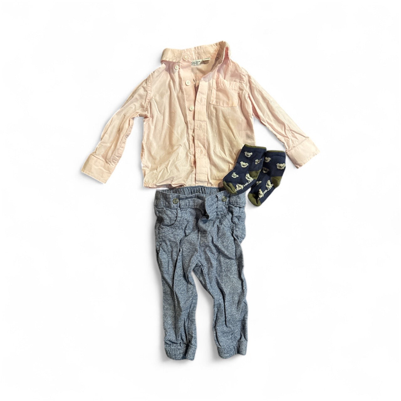 #28 REDUCED Janie & Jack / Cat & Jack Baby Boy Three Piece Outfit Size 6-12M