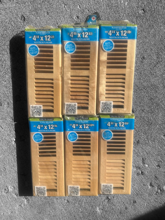 #77 BRAND NEW Set of 6 Wooden Floor Registers