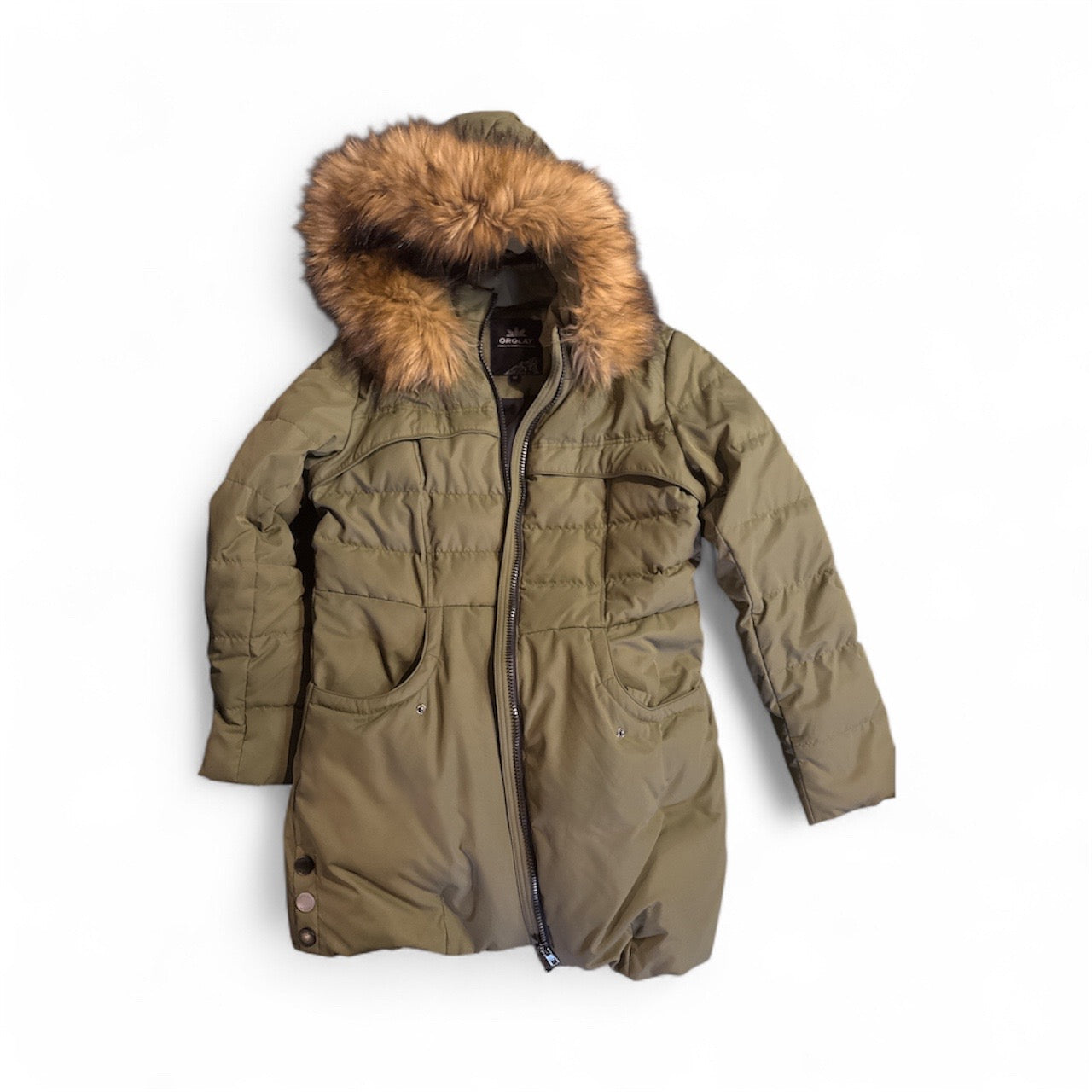 #28 REDUCED "The Amazon Jacket" Orolay Women's Winter Down Jacket with Faux Fur Trim Hood Size M